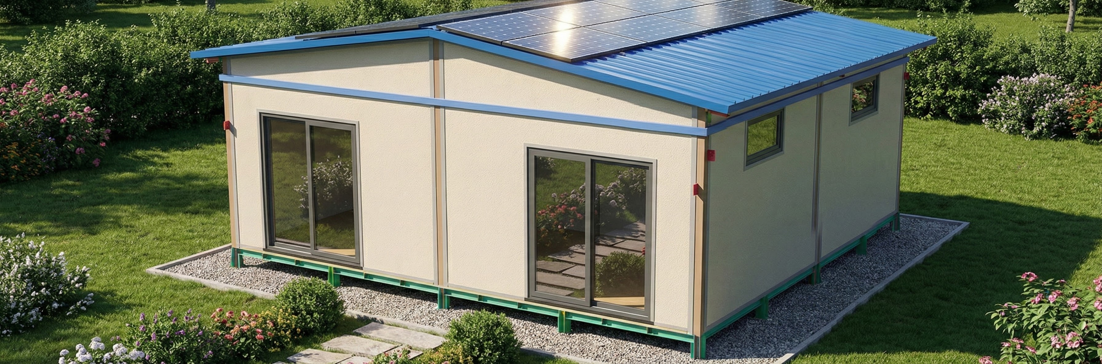 YHauz YRoom — elevated steel frame with insulated panels